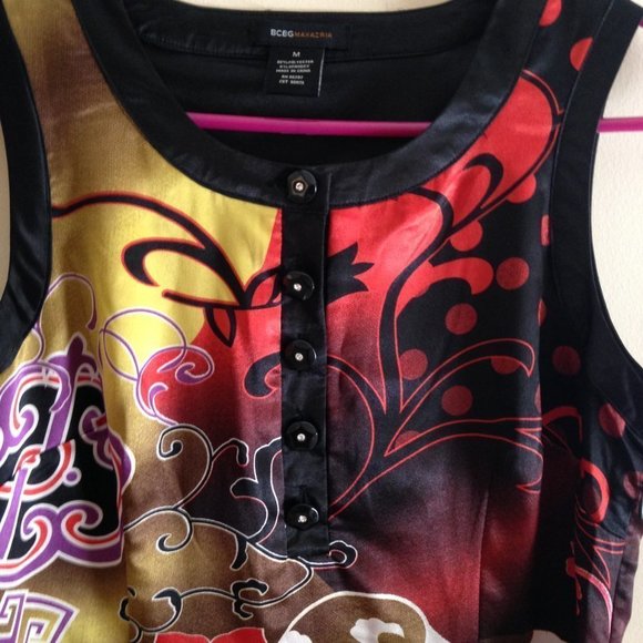 BCBGMax Azria Multi Color Dress. Side Zipper. - Picture 3 of 4